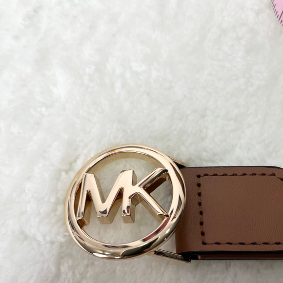 NWT Michael Kors brown MK belt. Monogram print throughout. Medium. - Picture 11 of 12